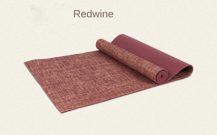 redwine jute yoga mat